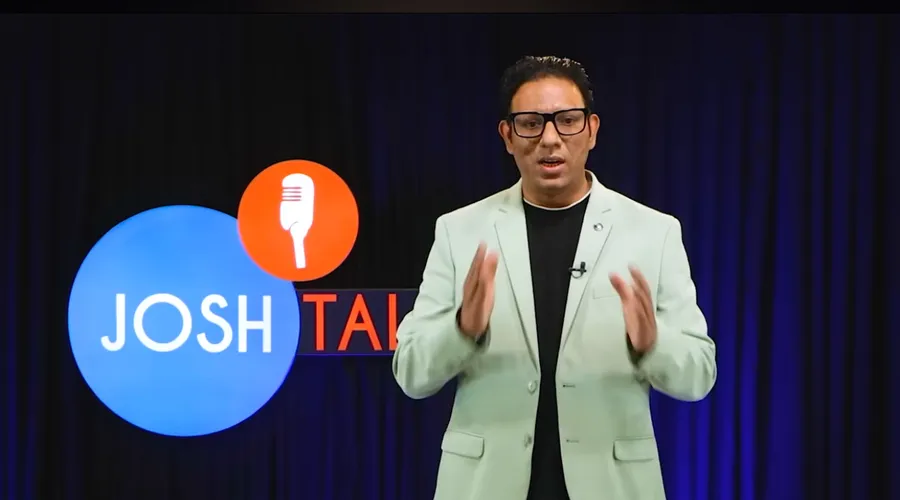 Speaking on the Josh Talks stage