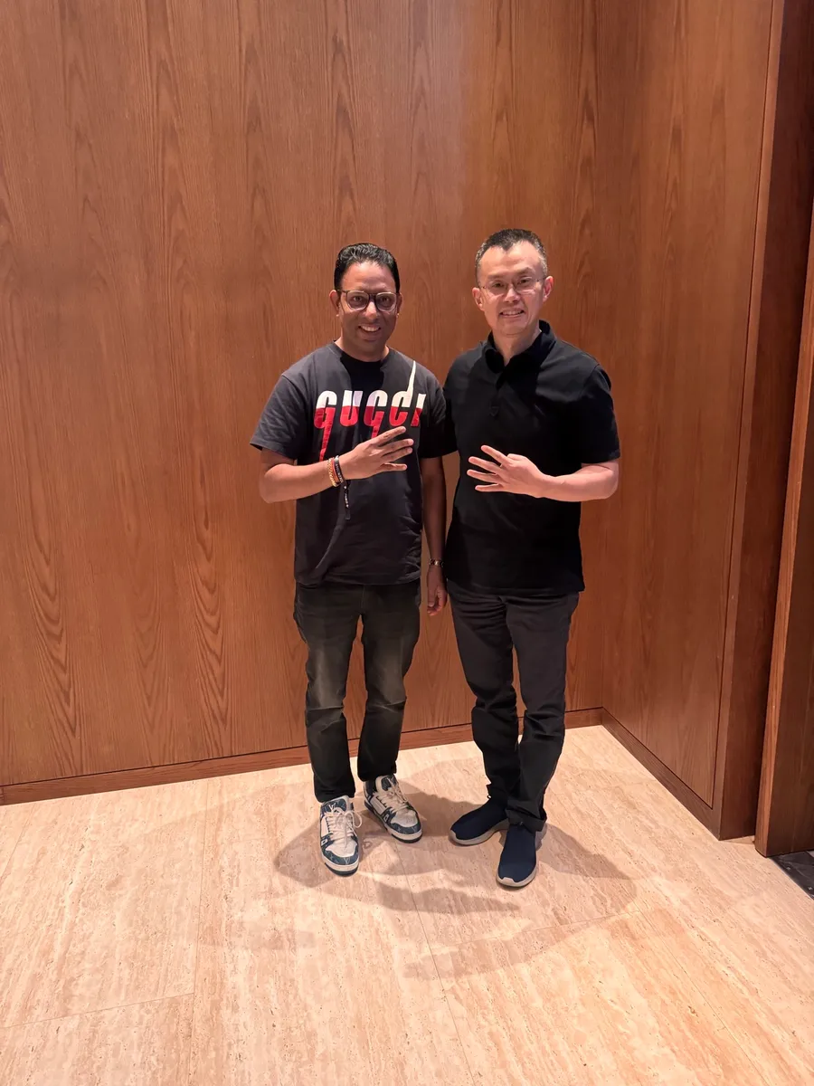 With Changpeng Zhao, founder of Binance